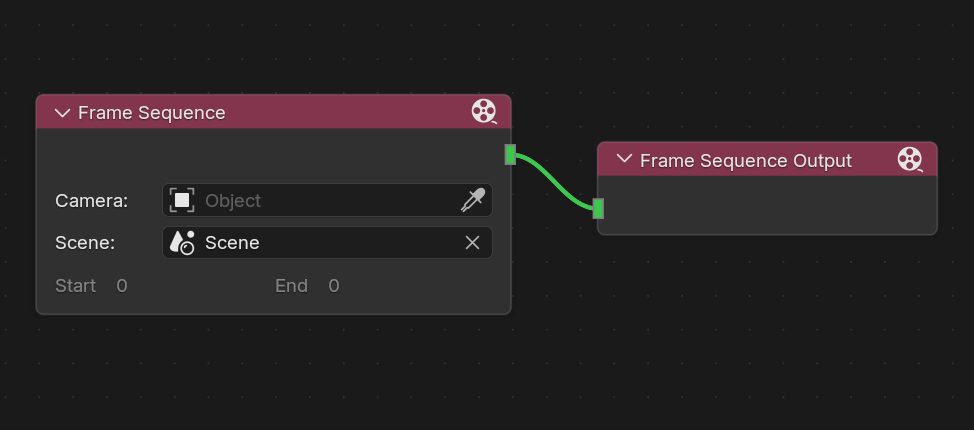 Frame Sequence + Output node pair