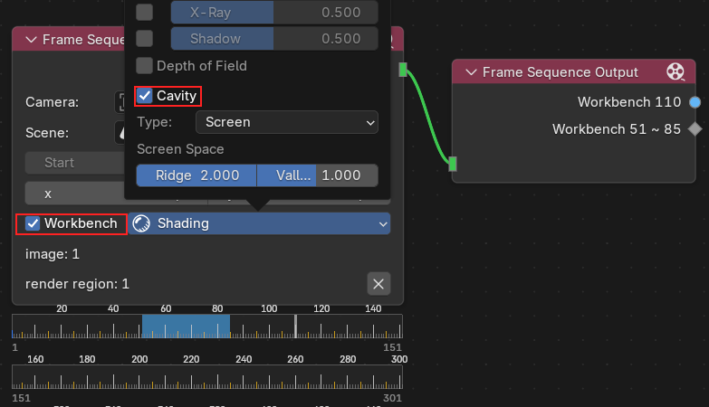 Workbench and Cavity checked in the Shading popover