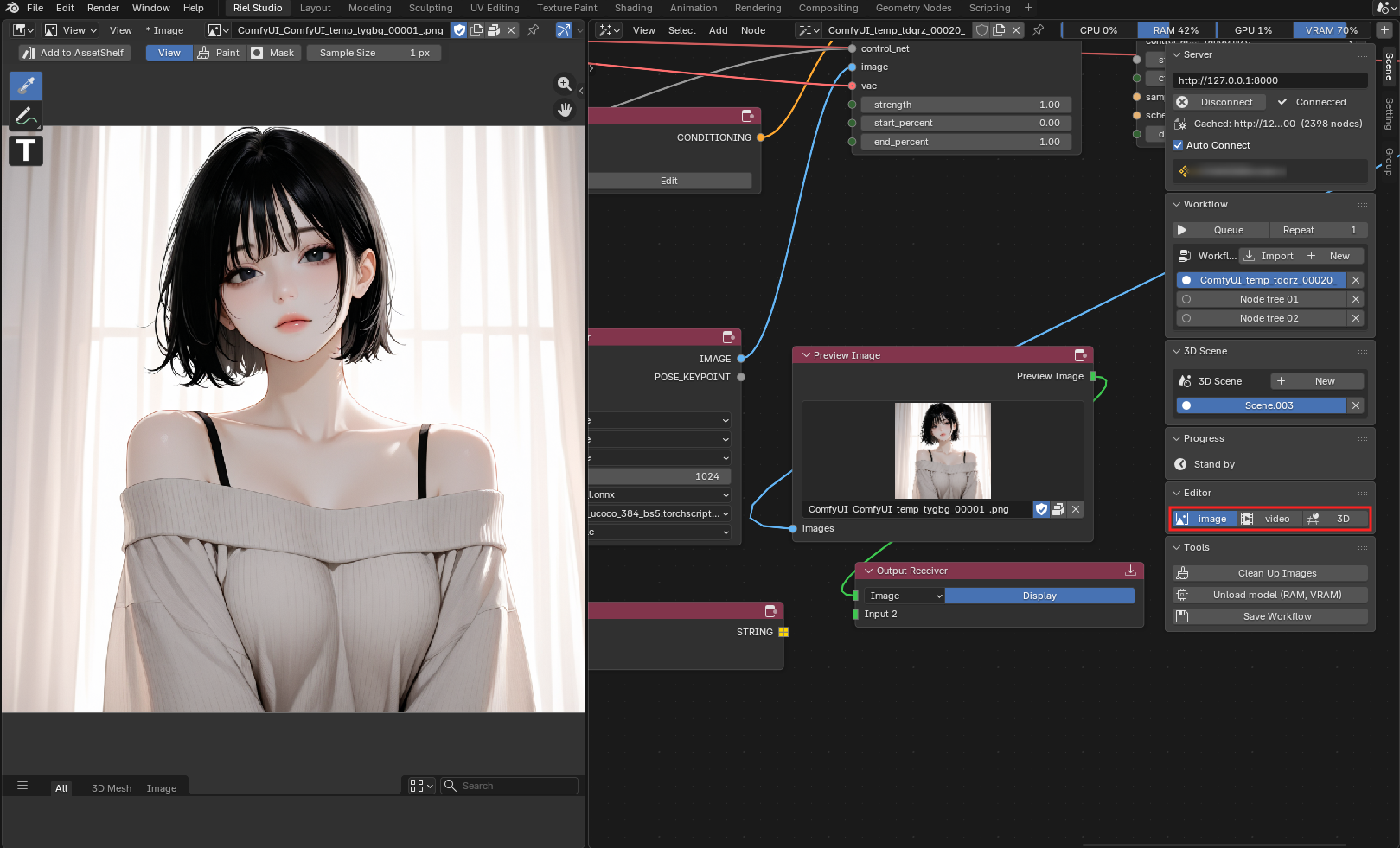 Result in viewport — Editor box viewport types